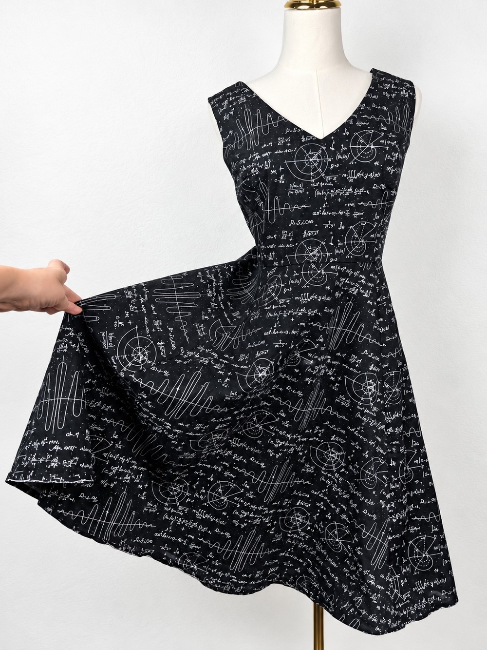 Eva Rose Math Science STEM Teacher Retro Pinup Fit Flare Swing Dress Pockets USA